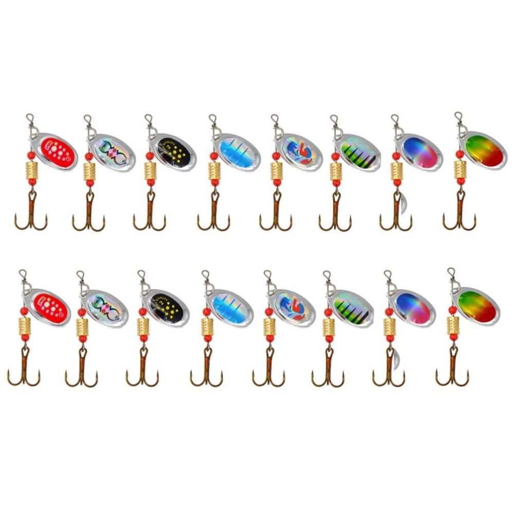 Fishing Lure Spinnerbait - 回転式のグリッタースピナー、釣り用ルアー収納ケース、人工金属製スピナーベイト、持ち運びが簡単なジギング用ルアー、EVA製釣り用バッグ
